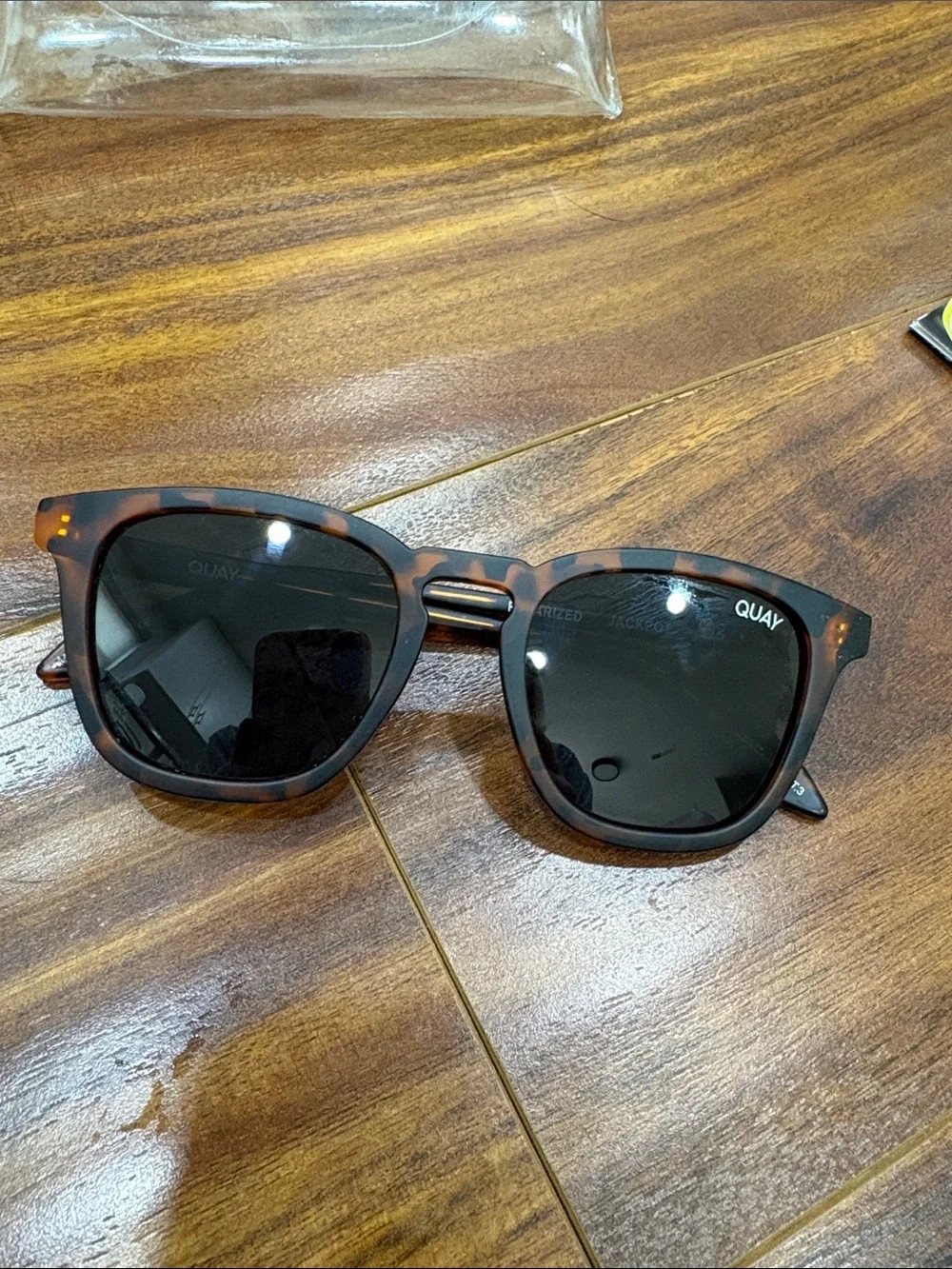 Quay Australia Men’s Tortoiseshell Sunglasses – Black Lenses